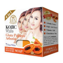 Load image into Gallery viewer, 2x Kojic White Gluta 4 In 1 Papaya Arbutin 7 Days Soap 160g 0riginal.
