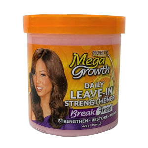 Mega Growth Break Free Daily Leave-In Strengthener - Restore & Repair Damaged Hair, 15 oz